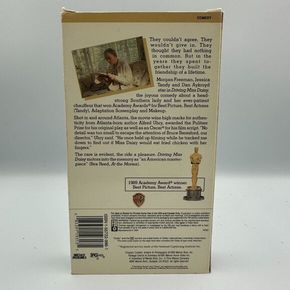 Driving Miss Daisy VHS 1989 Warner Home Video Drama Morgan Freeman Jessica Tandy - Picture 2 of 3